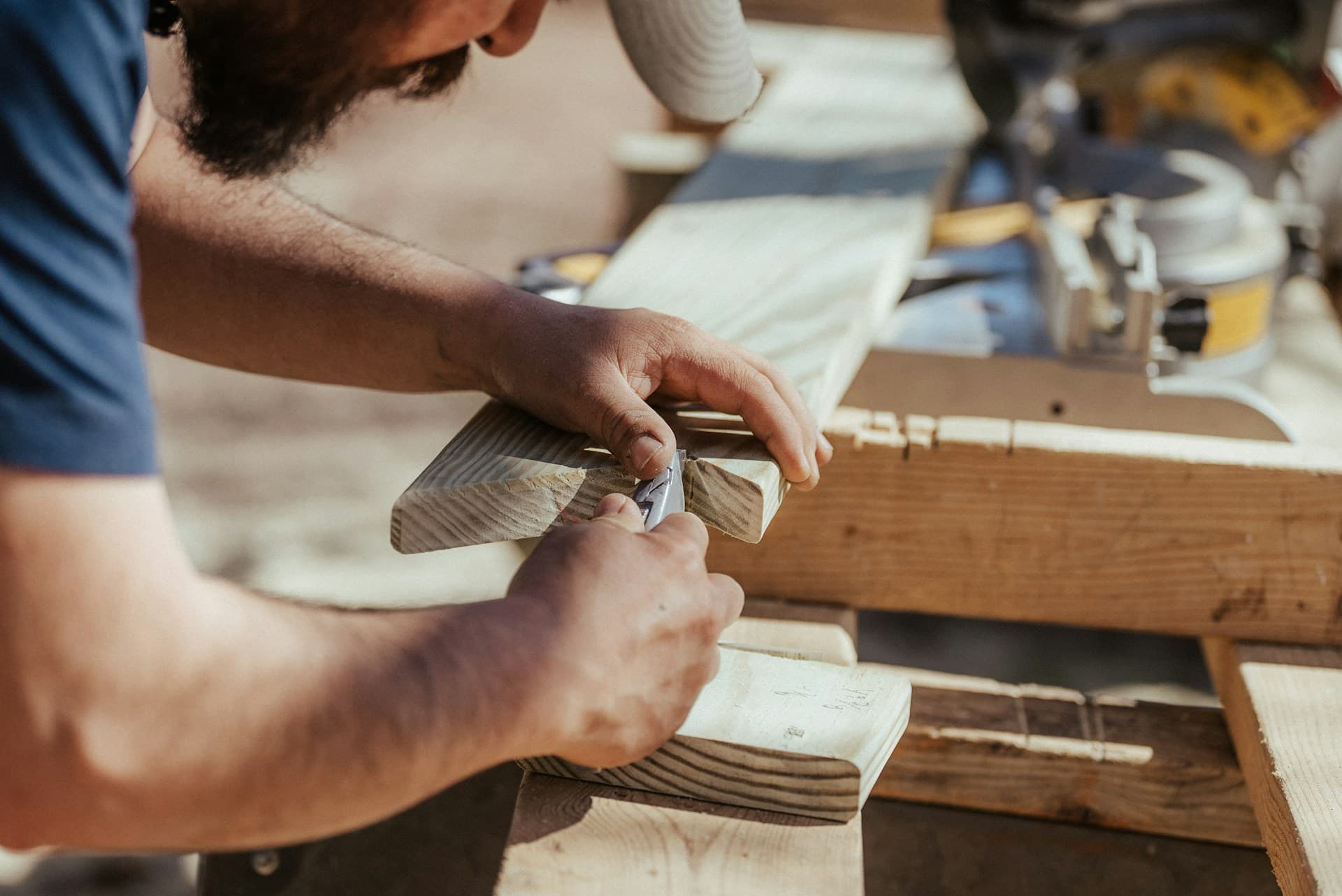 Tradesman on the job