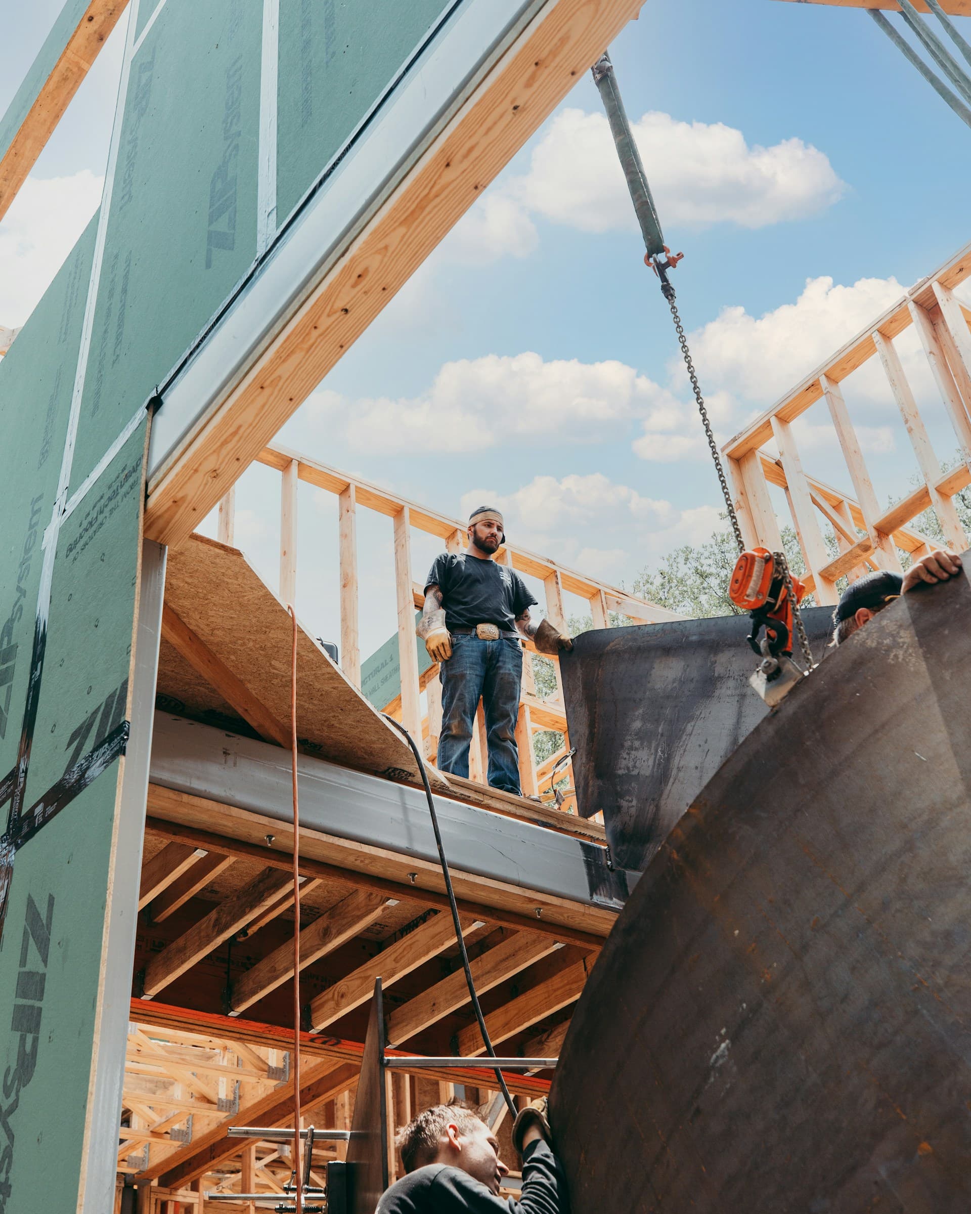 Trades crew on a job site