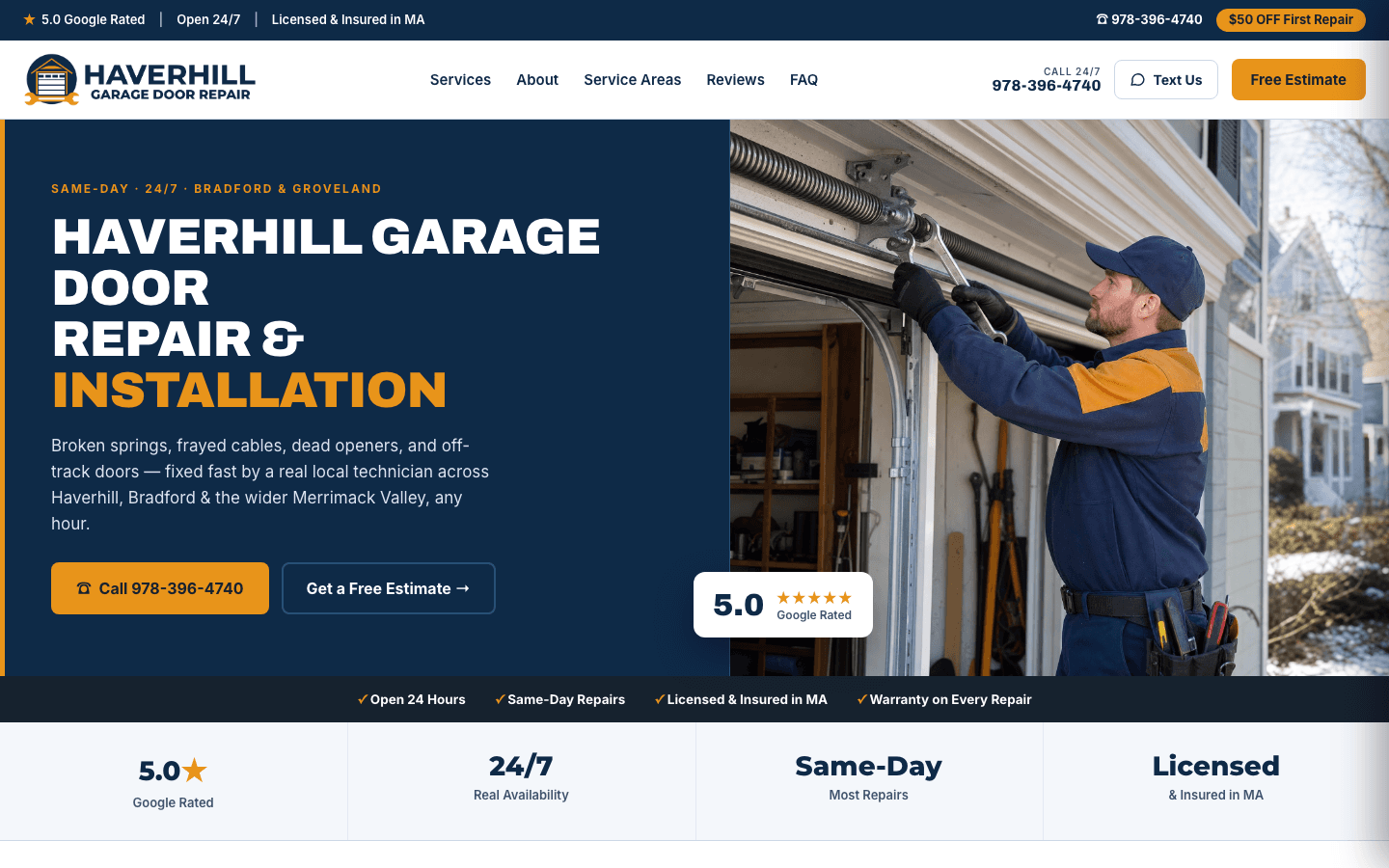 Haverhill Garage Door homepage