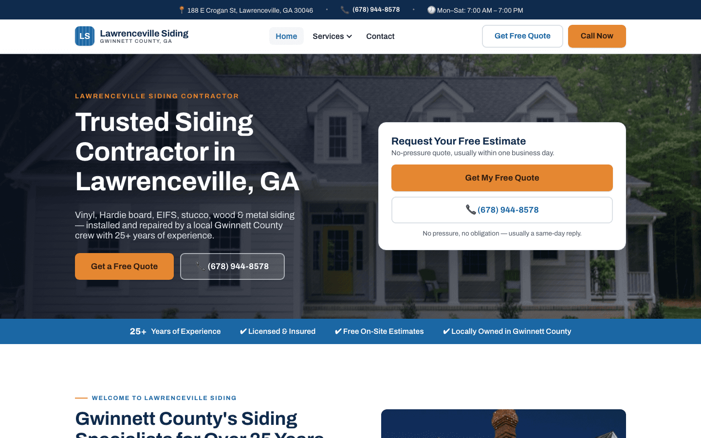 Lawrenceville Siding homepage